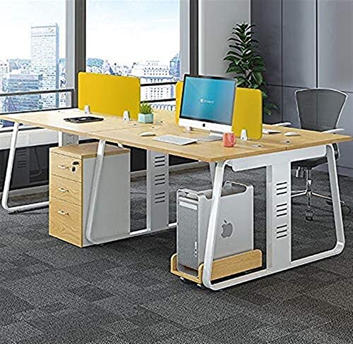 Partition de bureau acrylique panneau d'écran jaune 60 * 40cm pour table