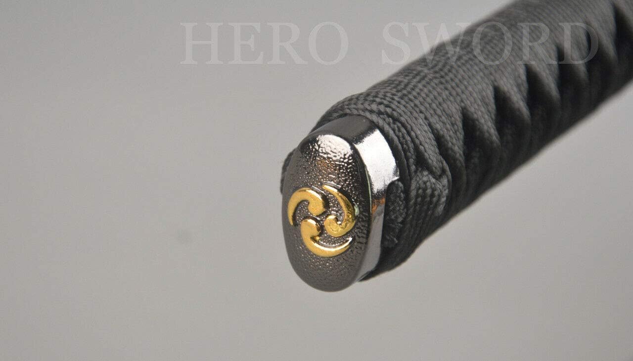 Hand Forged T1095 High Carbon Steel Clay Tempered Katana Japanese Samurai Sword Black Peacock