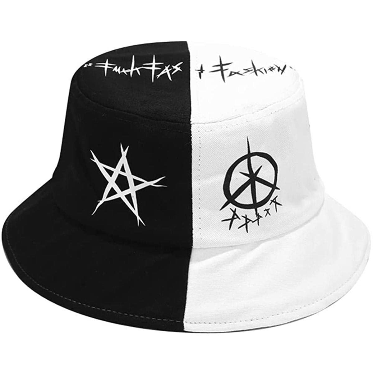 TBSCWYF Sombrero del Pescador Unisex Algodón Plegable Bucket Hat Al Aire Libre Visera Sombrero de Sol de Playa para Senderismo Camping Hombres Mujer Funky Impresión Pescador Plegable Cubeta Gorra
