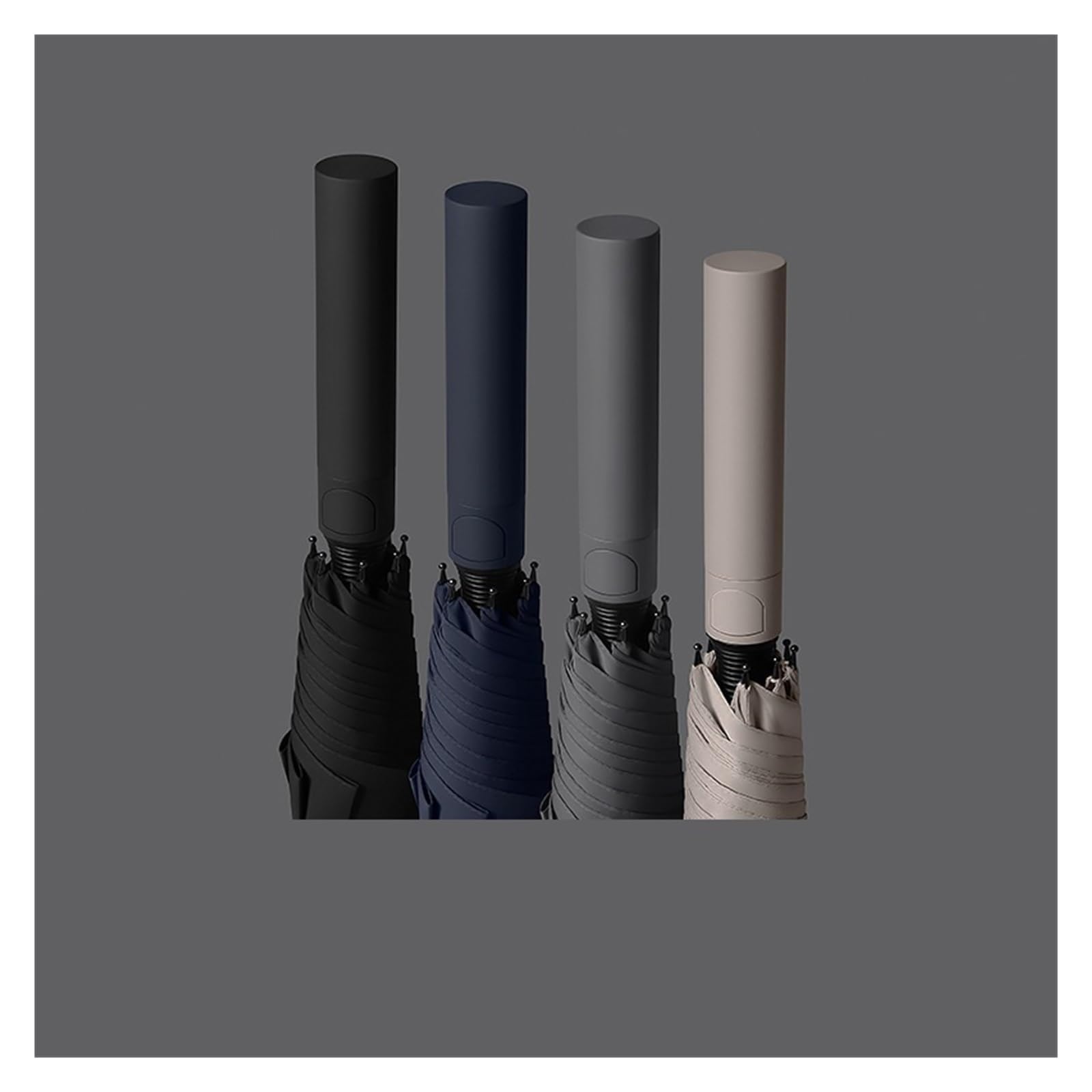 RENEESME Umbrellas for Rain Long Handle Automatic Umbrella Large Reinforced Simple Umbrella Men's and Women's Business Straight Umbrella Strong Umbrella for Wind and Rain(D)