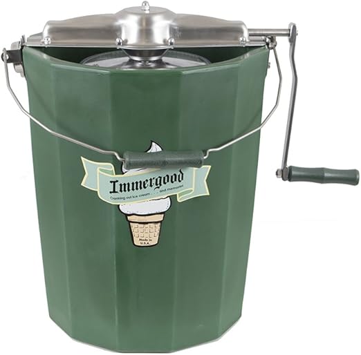 PREMIUM Large 8 qt. Immergood Ice Cream Maker Stainless Steel
