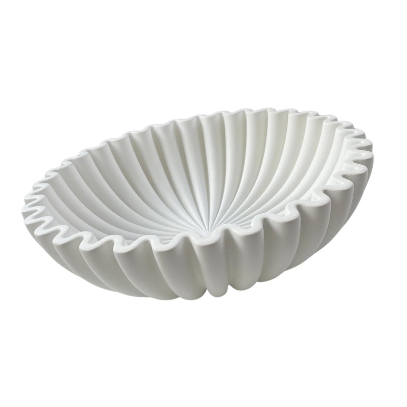 Hredyqw Handicraft Decorative Bowl for Home Decors Scalloped Ruffle Bowl Centerpieces Stylish Bowls