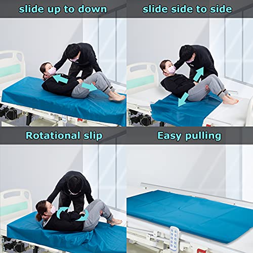 Image of [LOSCHEN] Tubular Slide Sheet for Patient Transfer, Sliding Draw Sheets to Assist Moving Elderly - for Cars, Vehicles, Wheelchairs and Bed Transfers - Hospitals & Home Care (Green, 39 inchx79 inch(100x200cm))