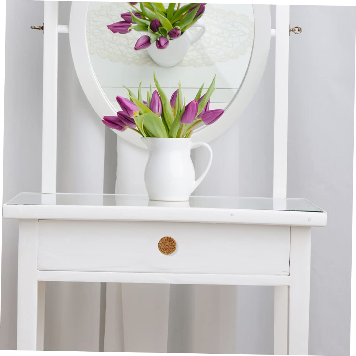 Uonlytech 4 Set Manico in Bambù Pomelli Decorativi Per Porte Comò Naturale Maniglie Delle Ante Dei Mobili Da Cucina Arredamento Legnoso Maniglie Dei Cassetti Del Comò Ki Di Legno 4 Pezzi * 4