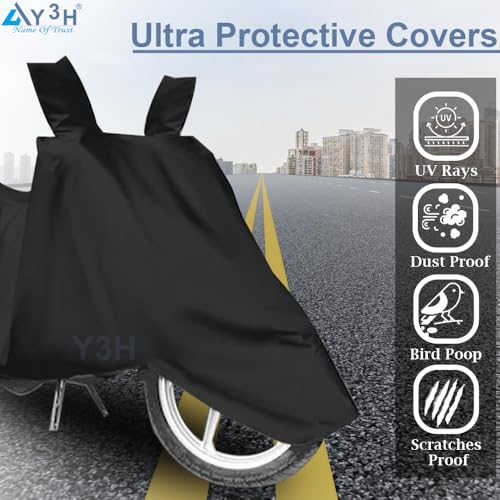 Image of Universal Scooty Bike Cover for Rain, UV Protect, Dustproof & Water Resistant | All Weather Protection Two Wheeler Covers Upto All Scooty
