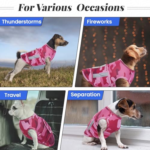 Image of MIGOHI Dog Anxiety Vest,Soft Dog Anxiety Relief Coat,Calming Vest Wrap for Thunderstorms,Fireworks,Travel and Separation,Anxiety Relief for Dogs,Firework Anxiety Relief for Small Dogs,S,Camouflage