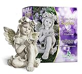 HAPPY COMPOST Garden Decor Solar Light Fairy Garden Statues Sophie- Led Light, Battery Included....