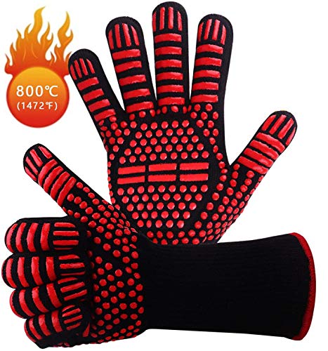 Aidou Guantes De Barbacoa Antiquemaduras Para Proteger Las Manos De La Parrilla Fuego Horno Microondas Y Otros Trabajos Calientes En La Cocina