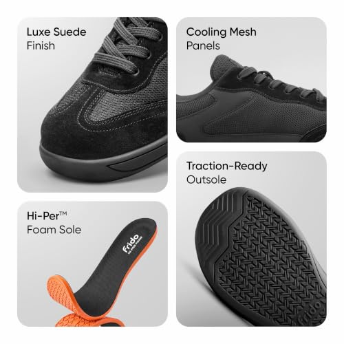 Image of Frido Active Casual Sneakers for Women | Stylish Everyday Sneakers with Breathable Mesh, Lycra-Lined Collar, Cushioned Footbed & Zero-Drop Sole for Travel, Night Outs
