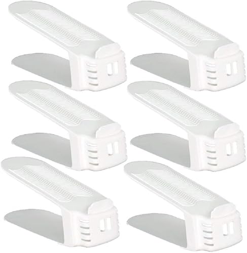 Paquete de 6 unidades de almacenamiento que ahorran espacio en marfil, como se ve en la televisión, no requiere montaje