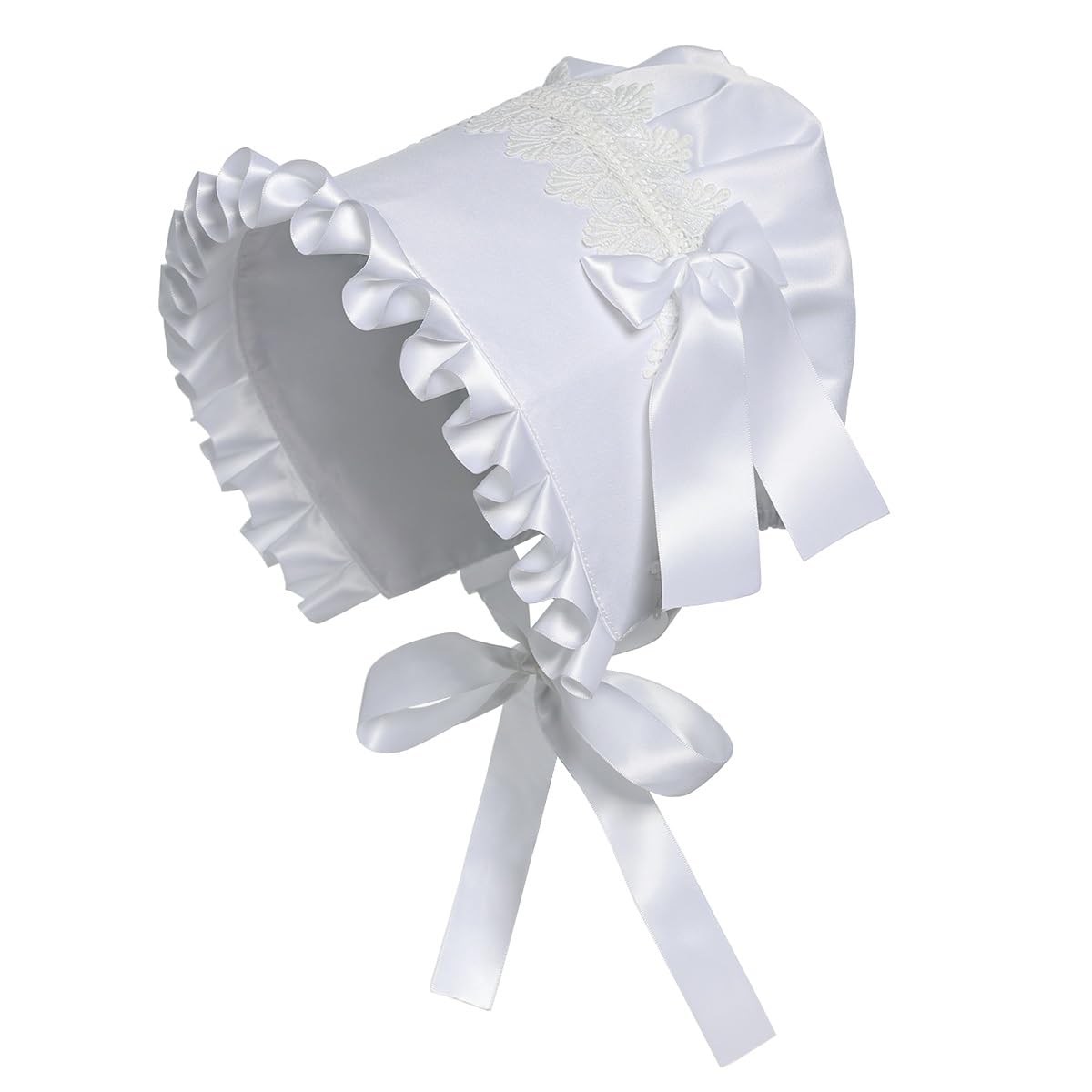 Women's Mob Cap Victorian Housemaid Bonnet Pilgrim Hat Colonial Costume Accessory