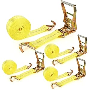 Lishine DOUS Ratchet Straps 4-Pack Heavy-Duty