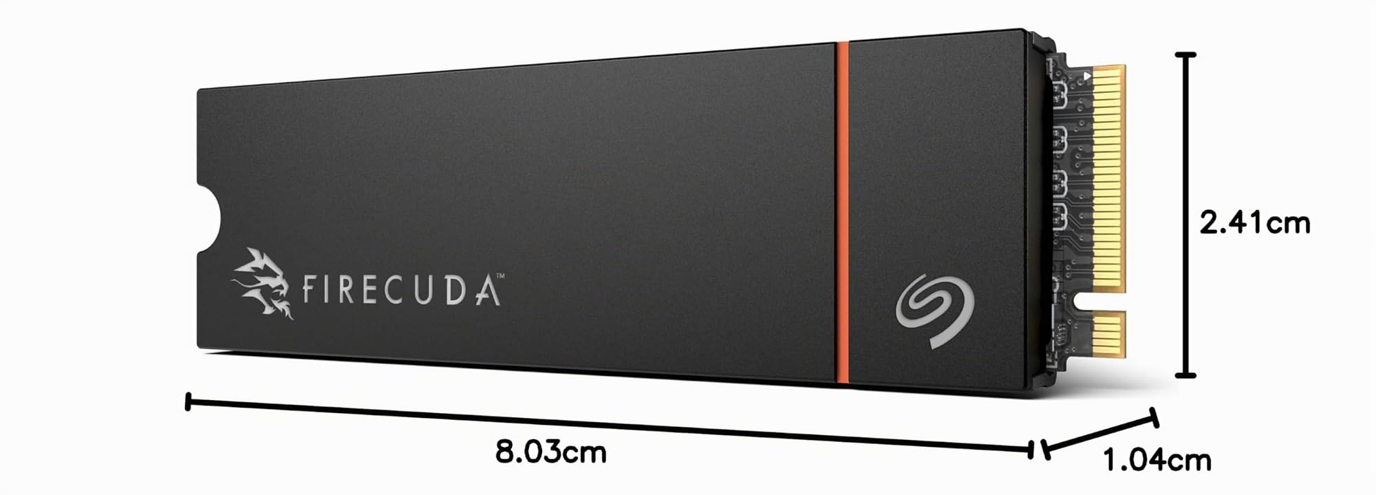 Seagate FireCuda 530R NVMe SSD 2To, pour PS5/PC, M.2 PCIe Gen4 ×4 NVMe 1.4, 7.300 MB/s, 3D-TLC-NAND, 640 TBW, Dissipateur De Chaleur, Services Rescue (ZP2000GM3A073)