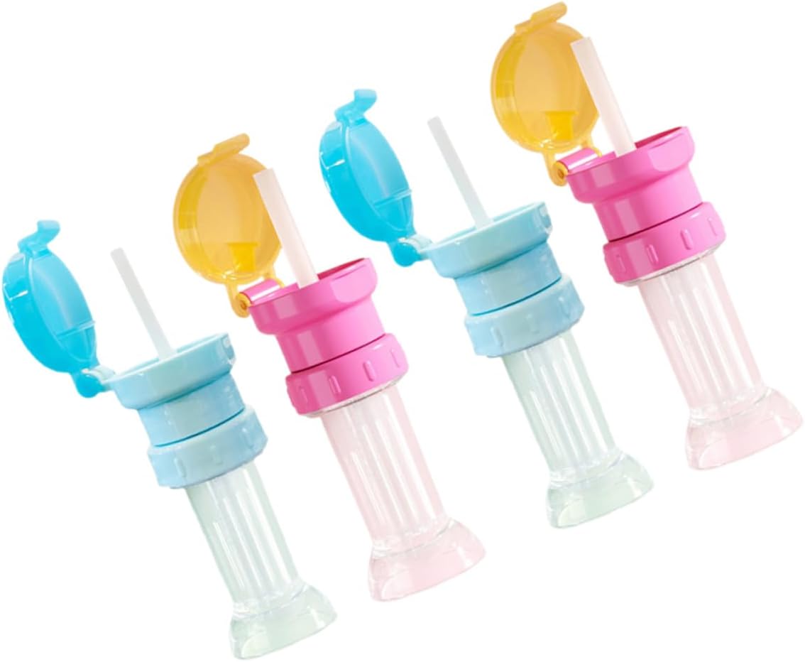 16pcs Boy Girl Water Bottle Caps with Straw Bottle Topper Adapters for Toddlers Fit Safe Easy Installation