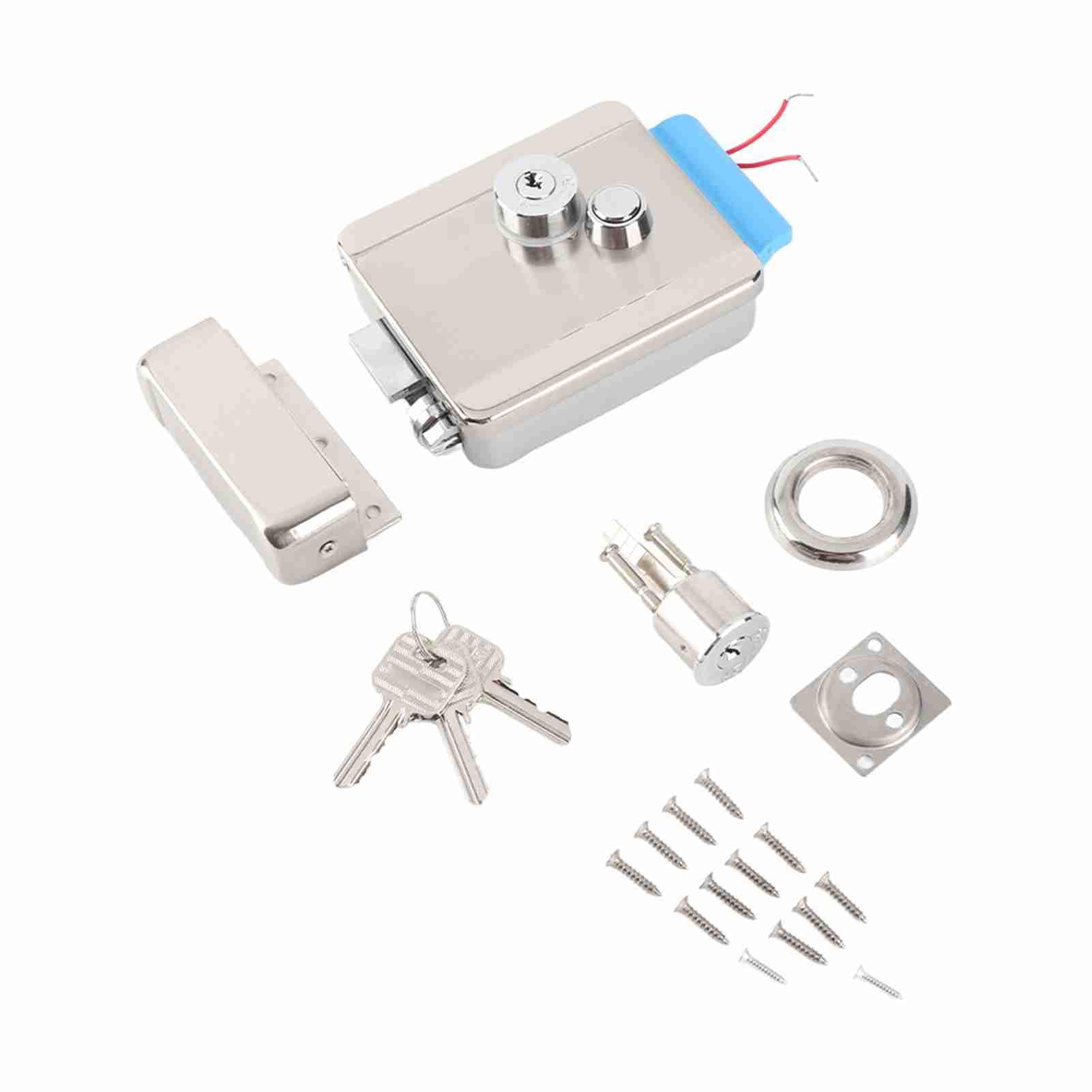 Akozon Cerradura de Control Eléctrica Avanzada Akozon para Acceso Seguro a la Puerta, Cerradura Electrónica de Acero sin Llave con Opción de Llave para Hogares, Oficinas y S