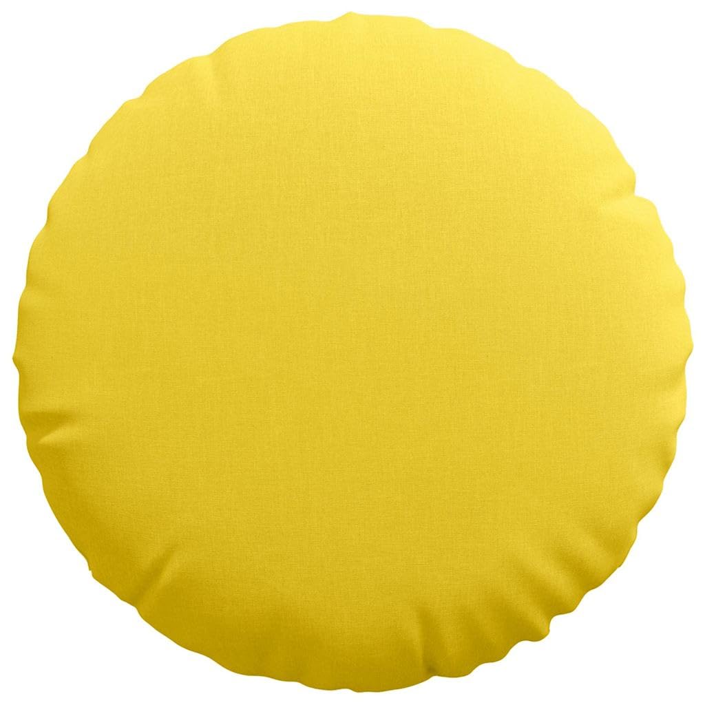 Juego de 2 cojines de suelo, 80 x 80 x 29 cm, color amarillo claro