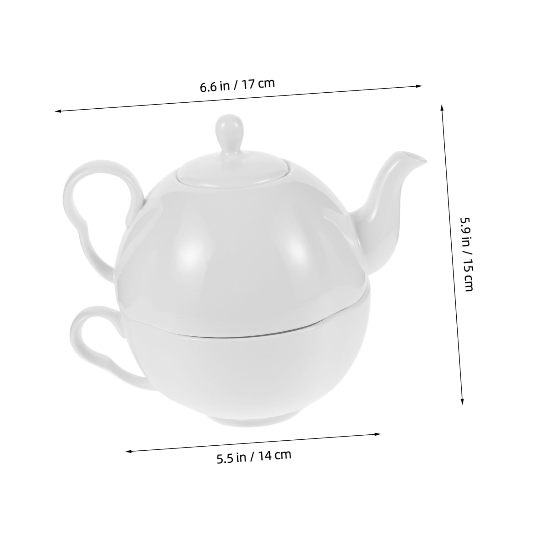 Alipis 1juego Tetera De Bone China con Taza Elegante Tetera Tradicional para Infusiones y Té Floral para Uso Casa y Reuniones De Té