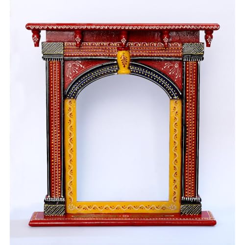 Image of DESERT ART Wooden Handpainted Frame (Red)