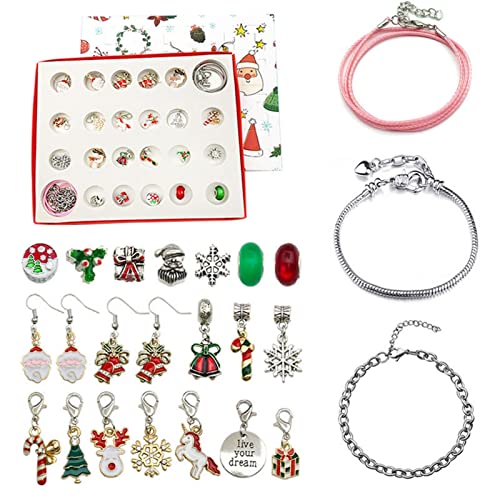 qiyifang Calendario de Adviento de joyas, calendario de Adviento de pulsera, calendario de cuenta...