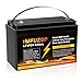 MFUZOP 12V 100Ah LiFePO4 Lithium Leisure Battery, 1280Wh, Built-in 100A BMS, 100Ah Lithium Leisure Battery, 4000-15000 Deep Cycles, Support in Series/Parallel, for RVs, Boats, Home Energy Storage
