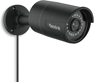 Reolink 5MP Super HD PoE CCTV Camera with Human/Vehicle Detection, Waterproof Outdoor 100ft Night Vision Time Lapse Alerts Audio Recording Remote Access Support microSD Card Slot, RLC-510A Black asin的图片