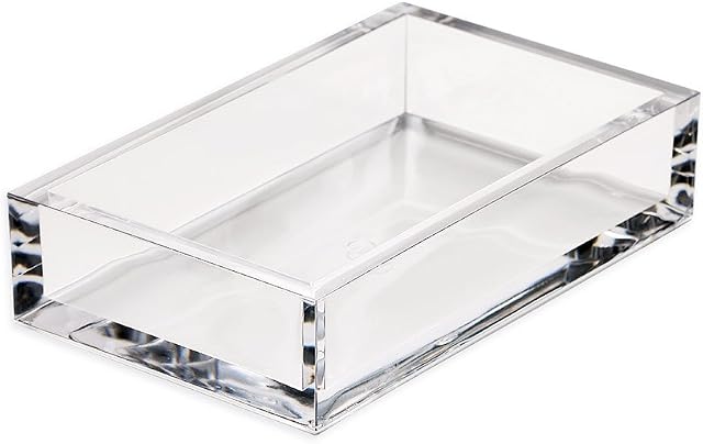 Caspari Acrylic Paper Guest Towel Holder, Clear