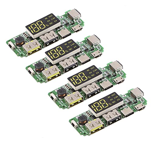 MakerHawk 4 x 18650 Powerbank Board Dual USB 5V 2.4A Mobilmodul 18650-Lithium-Batterie-Ladegerät-Board mit Überladung-Kurzschlussschutz DIY USB-Board