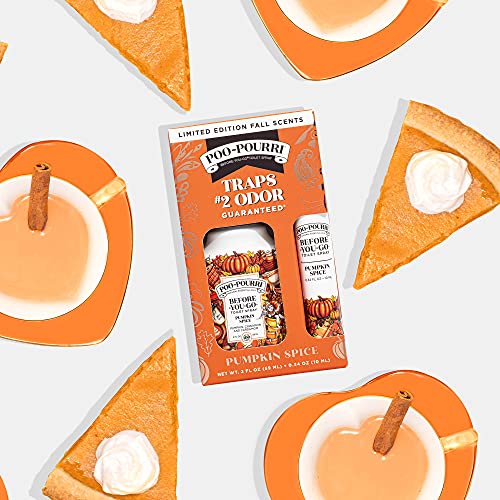 Image of Poo-Pourri Toilet Spray, 2 Oz & 10 ml, Pumpkin Spice, 2 Count