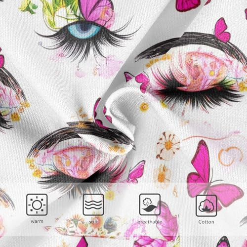 Joisal Girls Underwear Toddler 2t Cotton Panties for Girl Pattern Briefs Undies Kids Artistic Eyes White3