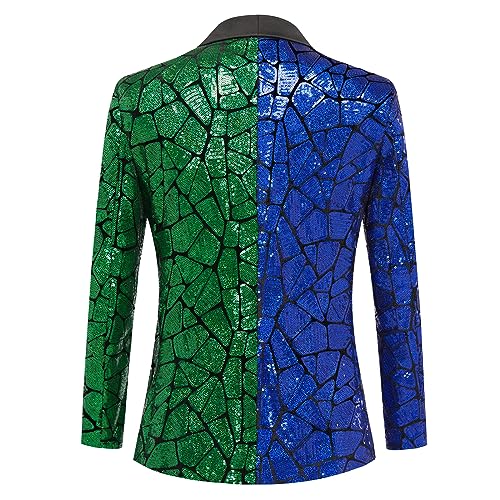 Men's Fashion Velvet Sequins Blazer Sequins Party Prom Suit Jacket2