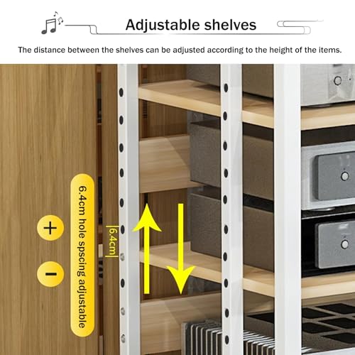 Supporto regolabile a 5 livelli per console di gioco con supporto multimediale per home Entertment Audio Rack Storage Design moderno ed elegante