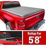 MaxMate Soft Roll Up Truck Bed Tonneau Cover Compatible with 2007-2013 Chevy Silverado/GMC Sierra 1500 | Fleetside 5'8' Bed