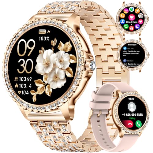 LIGE Montre connectée Femme Bluetooth Appels pour Android iOS 1,32