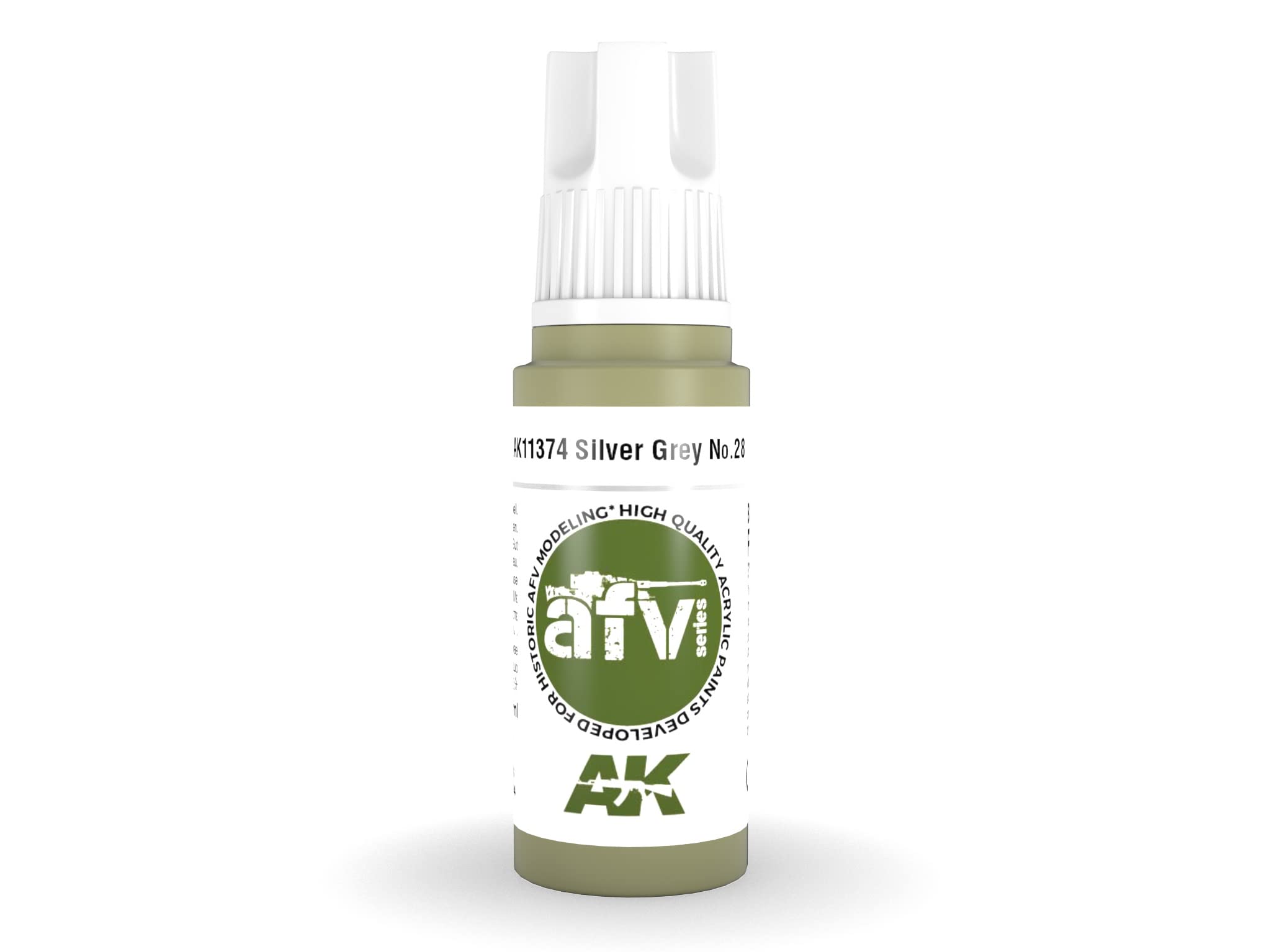 AK Interactive Acrylics 3Gen AFV 11374 Silver Grey No.28 (17ml)