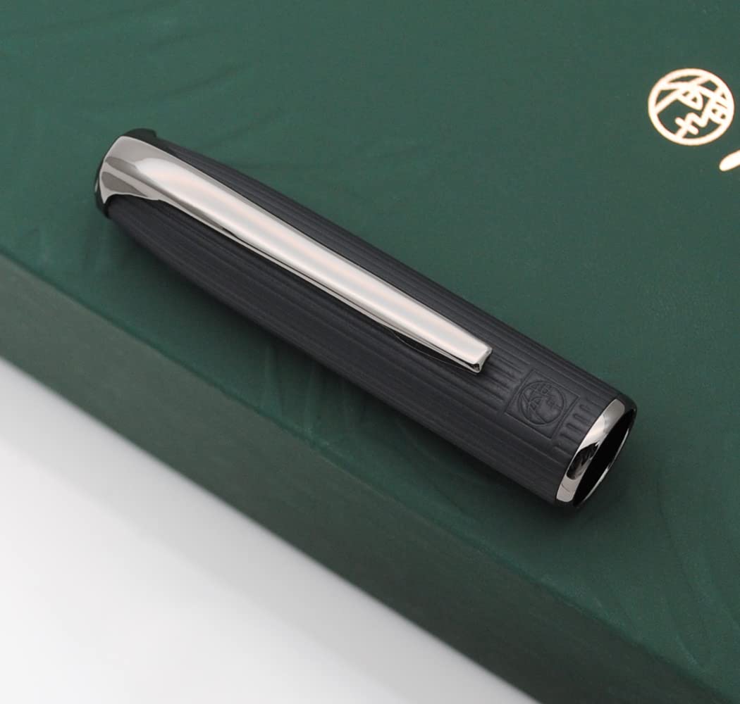 Picasso 916 Metal Fountain Pen, Natural Series Stripe Ink Pen with Ink Converter and Gift Case - Image 2