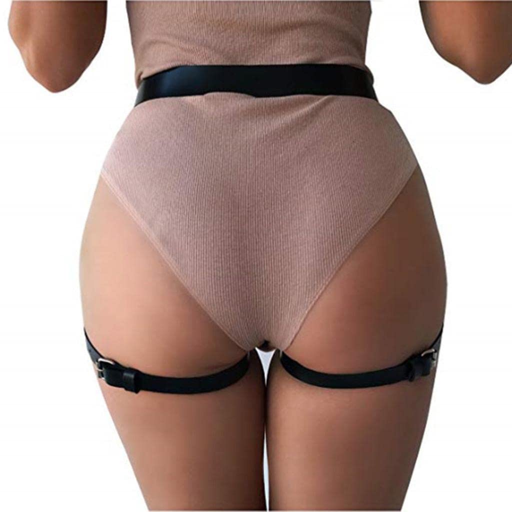 ™ Leather Body Harness Waist Belt Leg Garter Punk Gothic Suspenders Band S