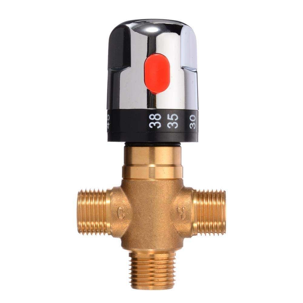 JIYAMI'EN EL 1pc valvola termostatica Standard G1 / 2 '' valvola di Rubinetto di Controllo Parti di Ricambio di miscelazione Temperatura dell'Acqua