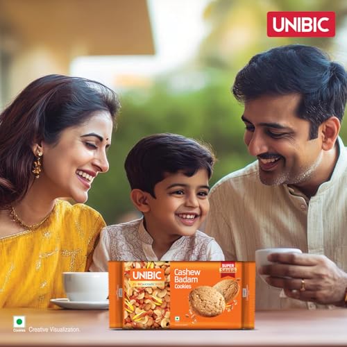 UNIBIC FOODS Cashew Badam Cookies, 500/450g (weight may vary)