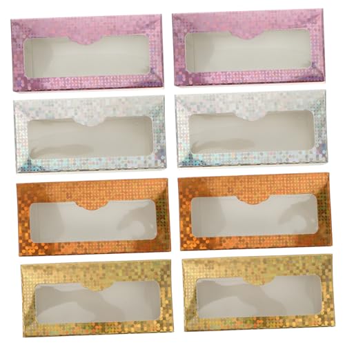 PATKAW 16 Cajas Caja De Pestañas Equipo Individual Pegamento Para Racimos De Pestañas Máscara Kit De Extensión De Pestañas Latigazo Falso Pestañas Pre Pegadas Kit De Pestañas Bigudí Papel