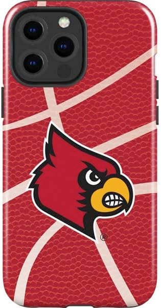 Skinit Impact Phone Case Compatible with iPhone 13 Pro Max - Officially Licensed University of Louisville Red Background Design