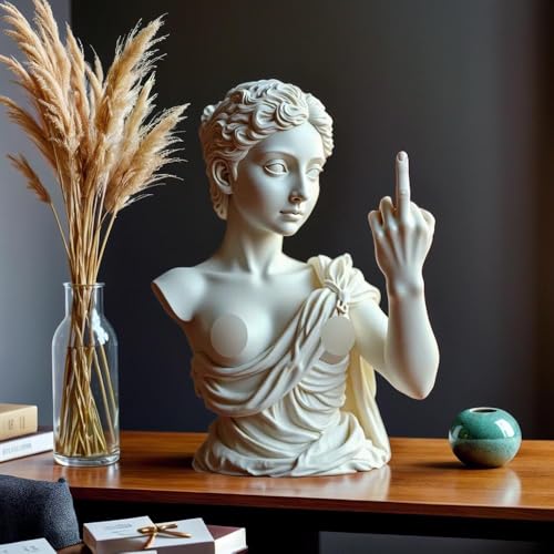 Estatua Venus de Resina Decorativa Blanca miniatura 4