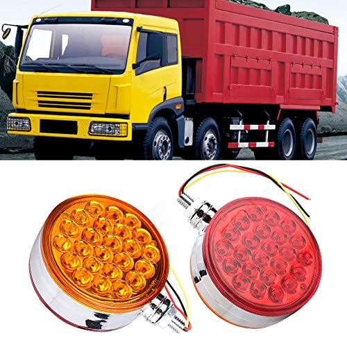 Aramox LED Marker Light, 48LED Double Face Single Stud Mount Side Marker Reflective Sealed Light for Trailer Truck by Aramox - Image 6