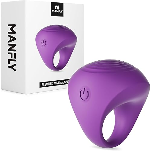 Mini Massager, Waterproof Rechargeable Portable Body Massage Ball, Multifunctional Finger Massager, Purple