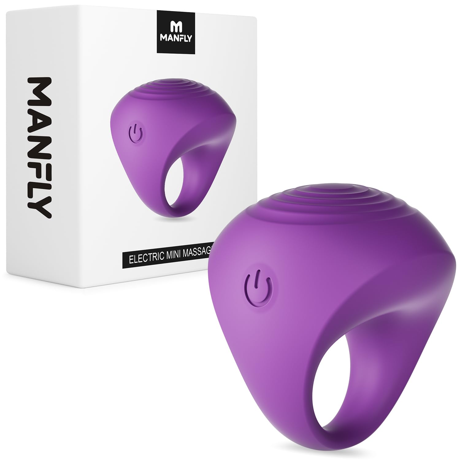 Mini Massager, Waterproof Rechargeable Portable Body Massage Ball, Multifunctional Finger Massager, Purple