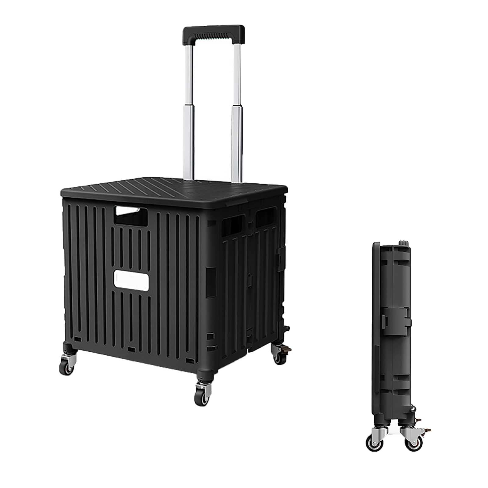 Buy SEPKUS Foldable Rolling Crate, Utility Carts with Wheels Foldable, Rolling Crate