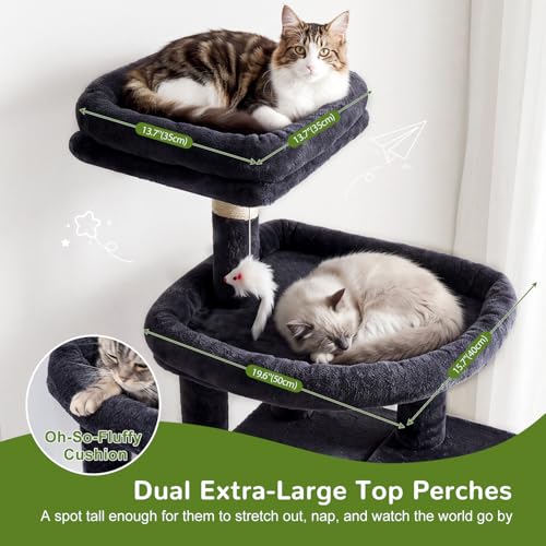 Image of Globlazer 81in Cat Tree for Large Cats, Extra Tall Tower, F81H, Dark Grey