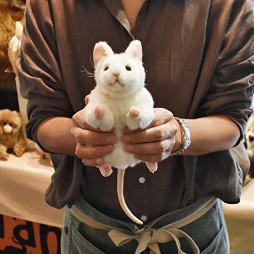 HANSA White German Mouse Plush Animal Toy, 6