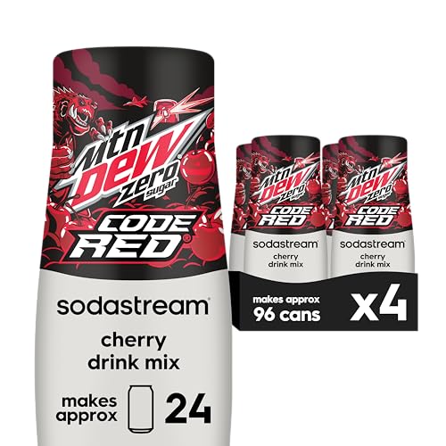 SodaStream MTN Dew Code Red Zero Sugar Drink Mix (440ml, Pack of 4)
