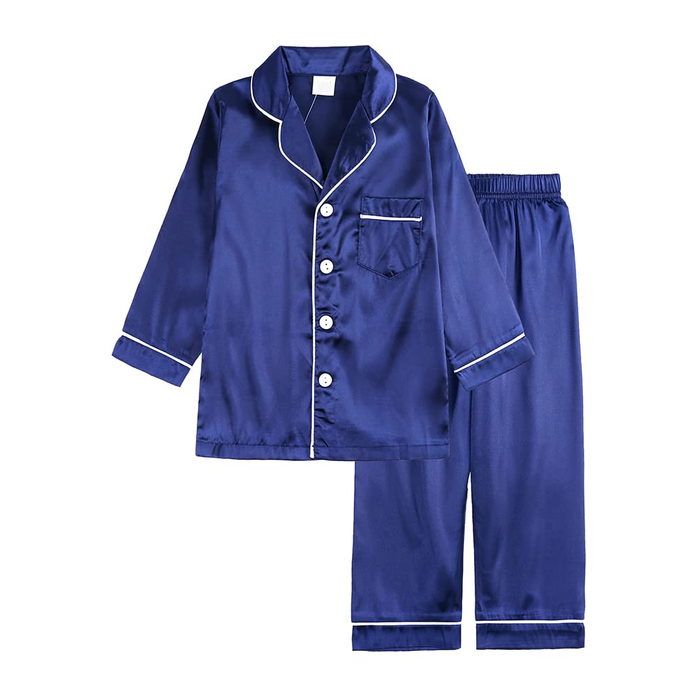 Verve Jelly Ensemble pyjama en satin à manches longues et boutonné pour bébé fille et garçon