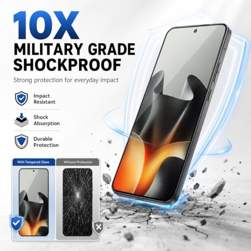 Image of ArmourPro Tempered Glass for Motorola Edge 70 Max - 9H Screen Protector with Black Border, Anti Scratch, Edge-to-Edge Coverage, HD Clarity, Smooth Touch, Case Friendly | Black